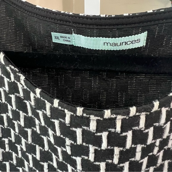 Maurices Midi Dress XXL Black & White Work Dress Flattering Pockets (1555) - Picture 3 of 12
